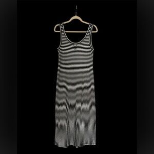 LOFT Black & White Stripe Maxi Tank Dress​​​
